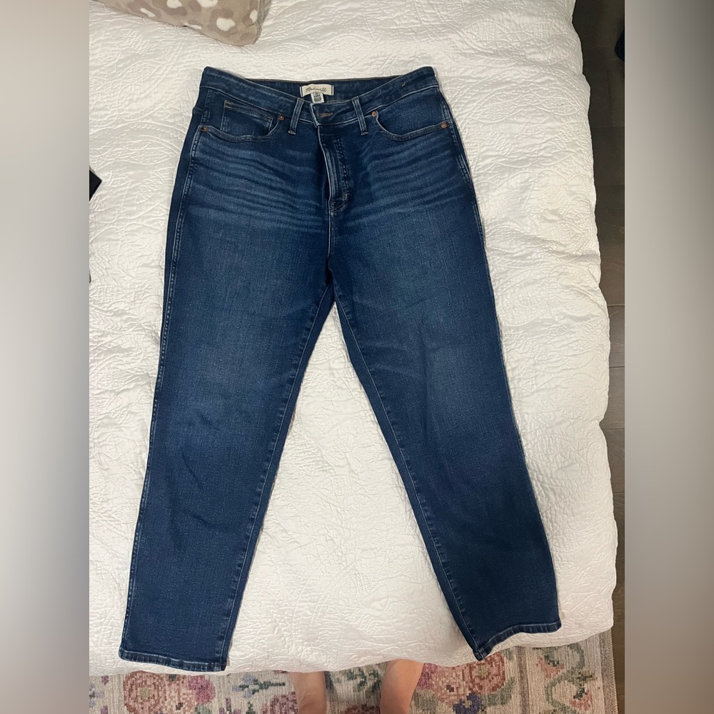 Madewell curvy stovepipe Women's Dark Blue Straight Leg Jeans